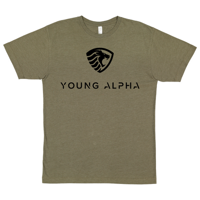 Young Alpha Teen/Adult Tee, Military Green
