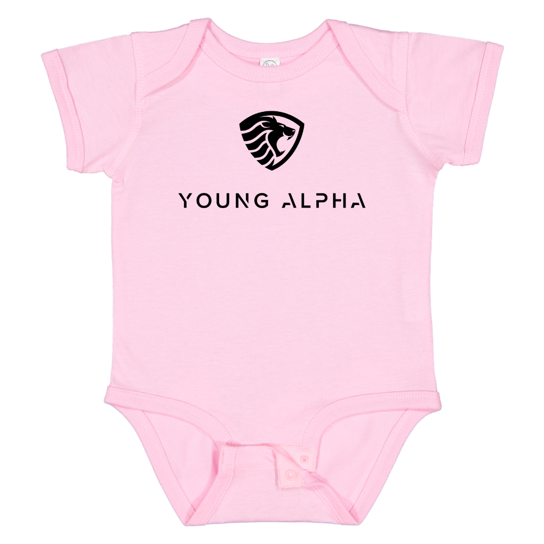 Young Alpha Infant Bodysuit, Pink