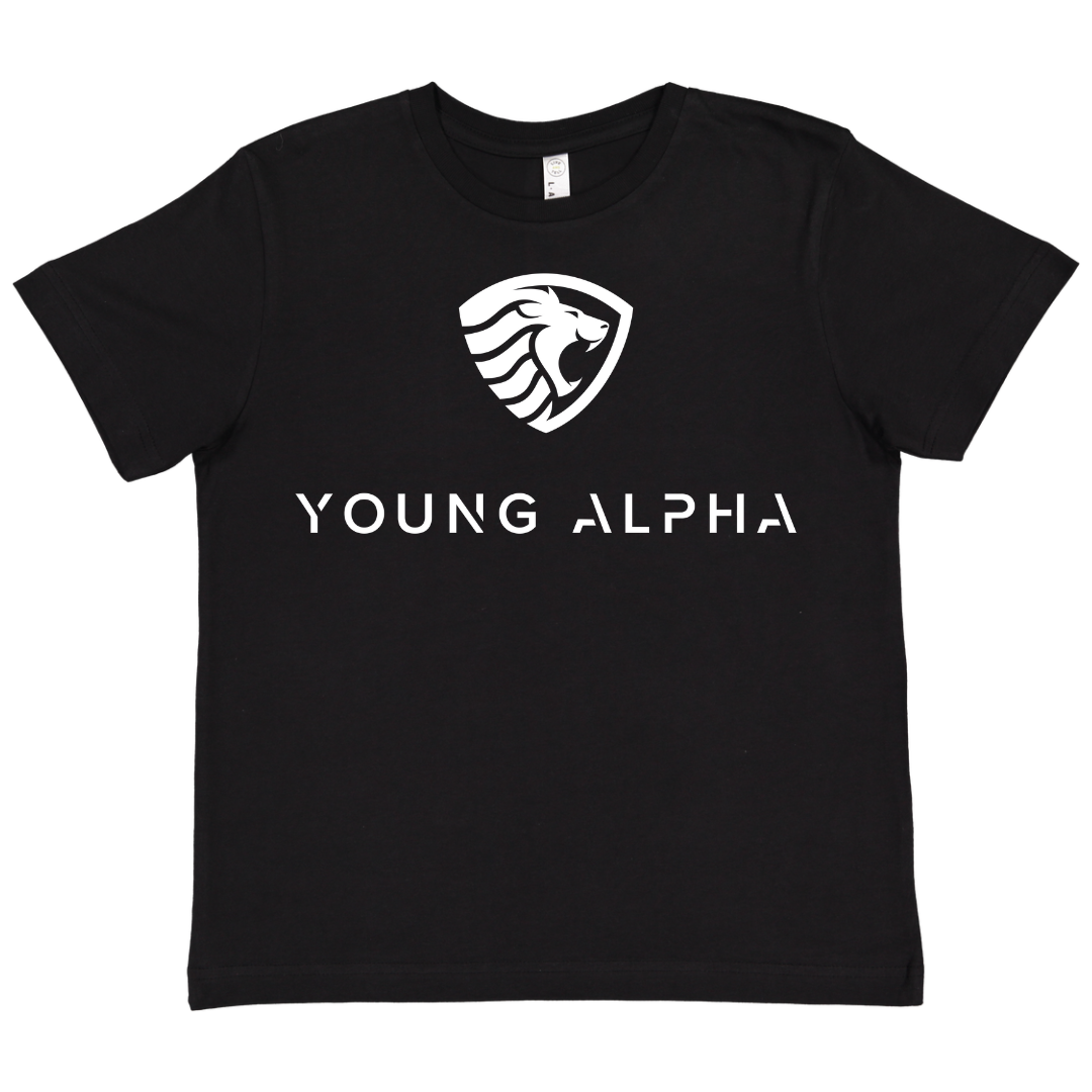 Young Alpha Toddler Tee, Black