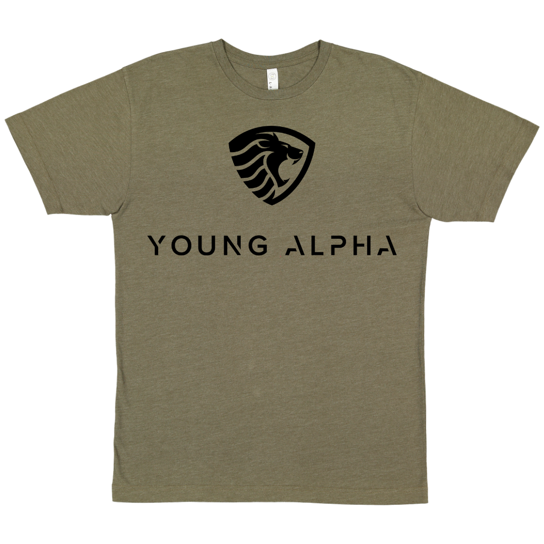 Young Alpha Toddler Tee, Vintage Military Green