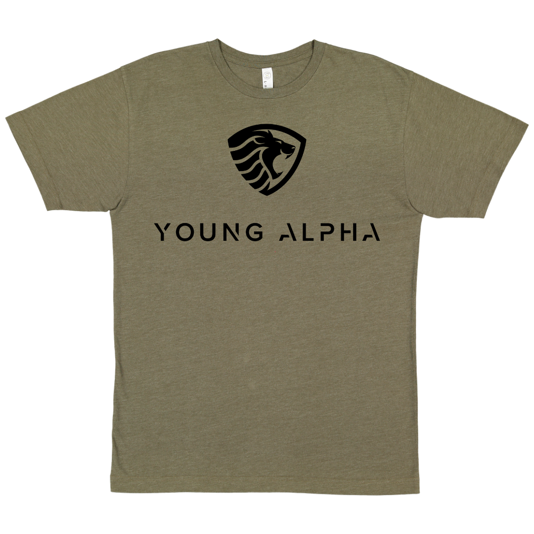 Young Alpha Youth Tee, Vintage Military Green